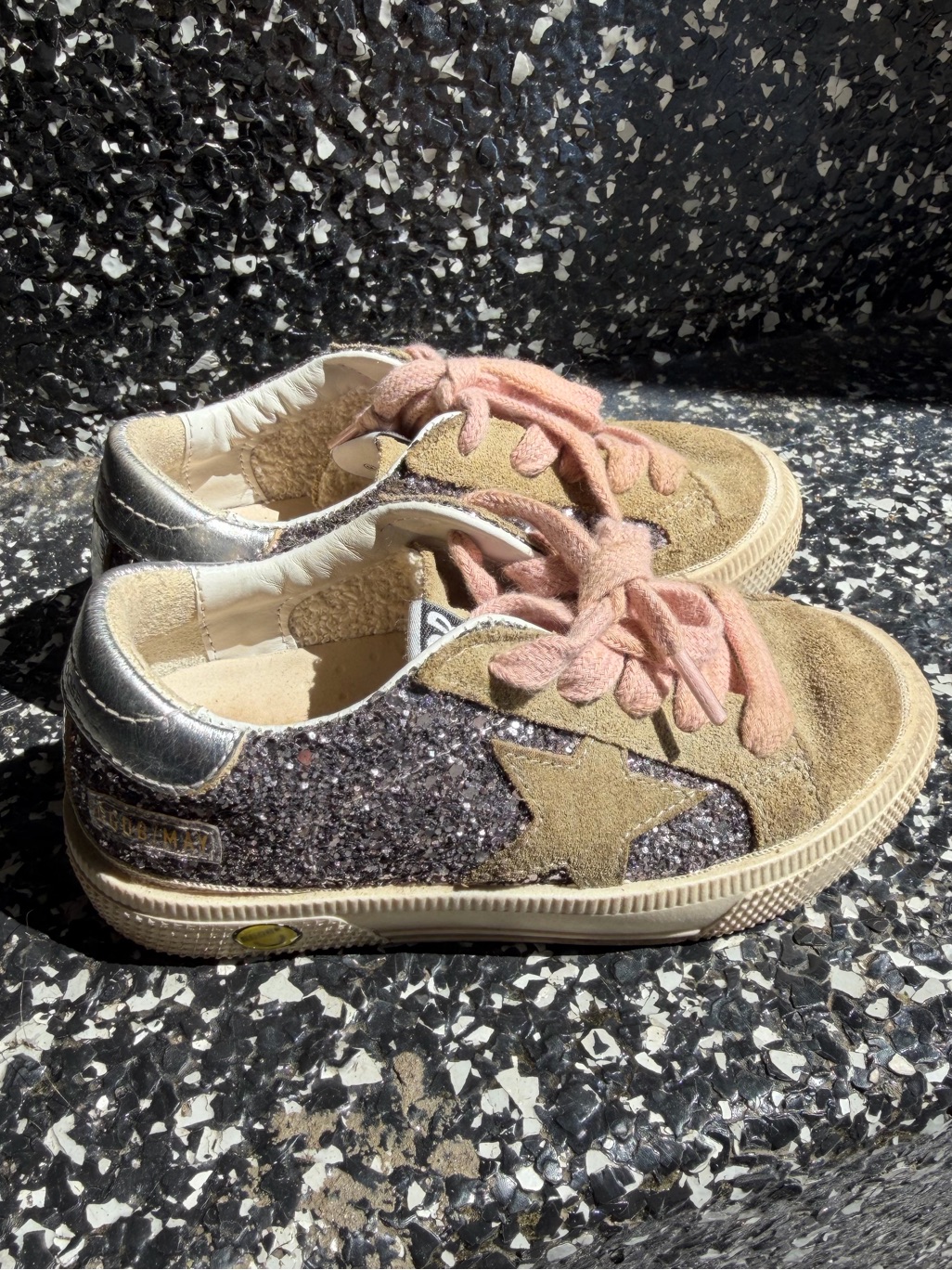 Euc Golden Goose Kids' May Sneaker Size 25 Eu/9 Toddler Us